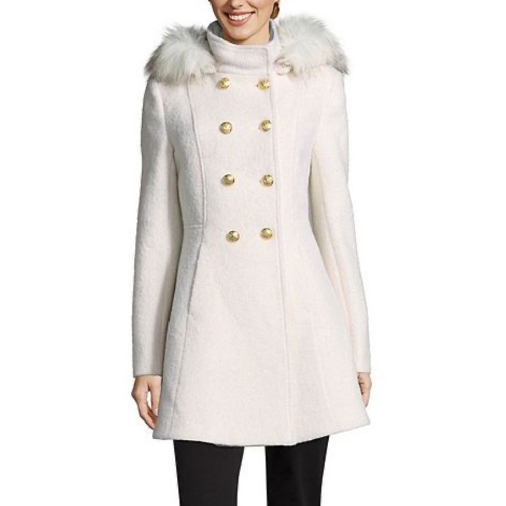 Liz Claiborne Boucle Midweight Swing Coat